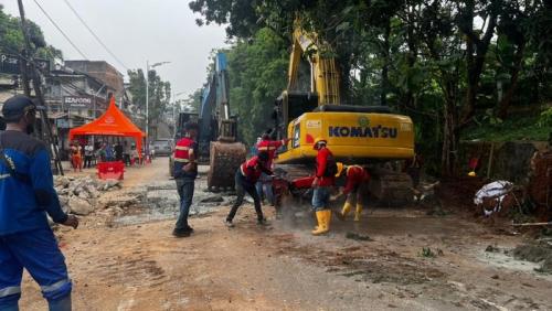 Imbas Perbaikan Saluran Bawah Tanah, Arus Lalu Lintas Lenteng Arah Depok Mulai Dibuka Bertahap